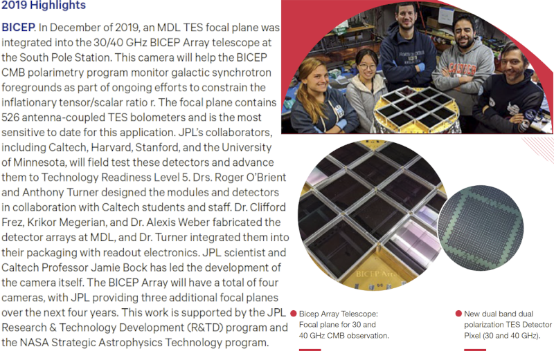 JPL MicroDevices 2020 Annual Report